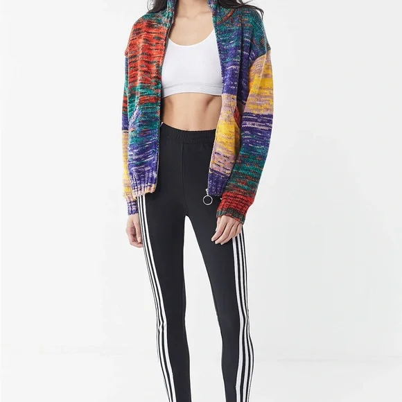 Urban Outfitters Colorful Zip-Front Sweater Jacket - Picture 8 of 11